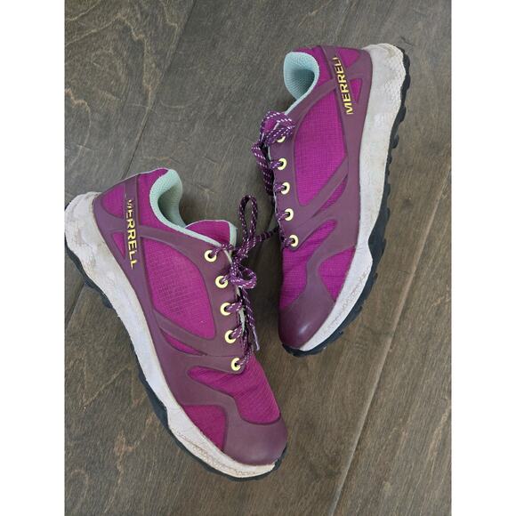 Merrell Altalight Low Hiking Shoes Girls Size 1 Berry Purple Blue - Picture 1 of 7